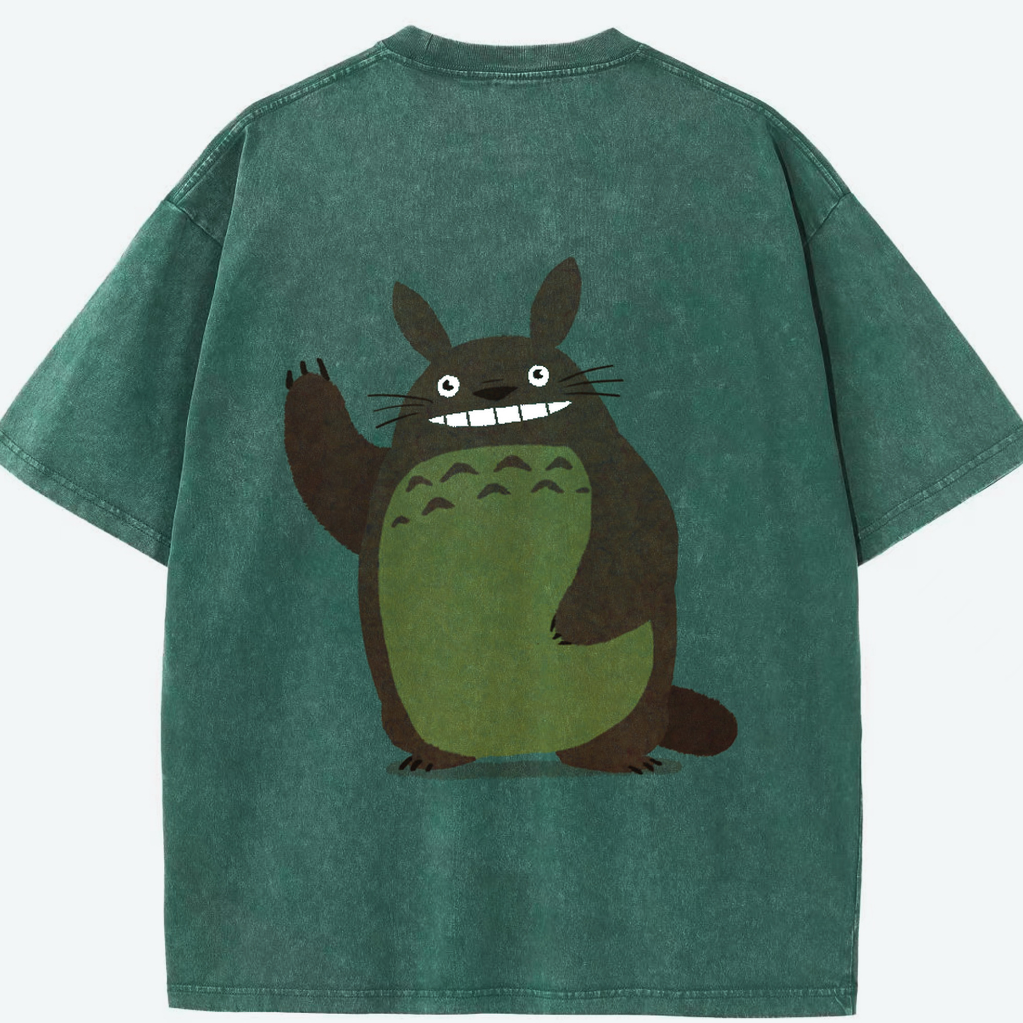 （画像用） となりのトトロ 草壁メイ 草壁サツキ My Neighbor Totoro Satsuki Kusakabe Mei Kusakabe 綿100% ヴィンテージ風 半袖Tシャツ（背面プリント）
